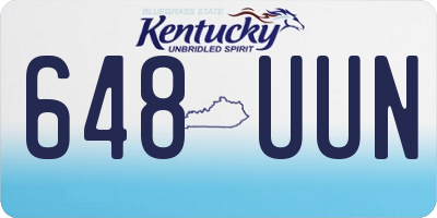 KY license plate 648UUN