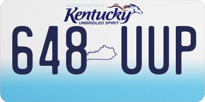 KY license plate 648UUP