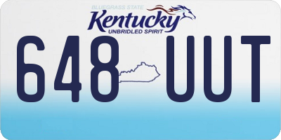 KY license plate 648UUT