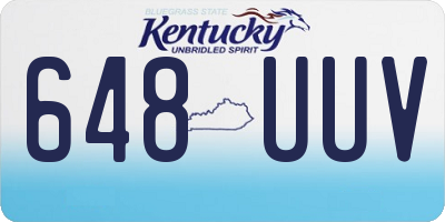 KY license plate 648UUV