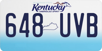 KY license plate 648UVB