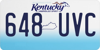 KY license plate 648UVC