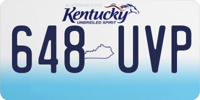 KY license plate 648UVP