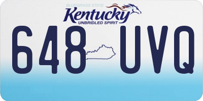 KY license plate 648UVQ