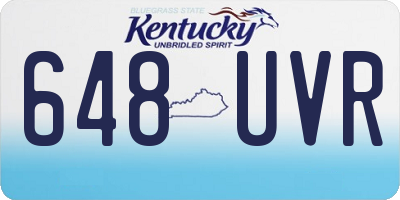 KY license plate 648UVR