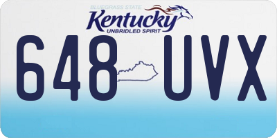 KY license plate 648UVX