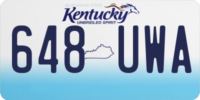 KY license plate 648UWA