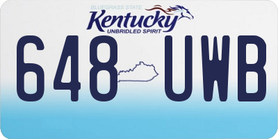KY license plate 648UWB