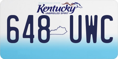 KY license plate 648UWC