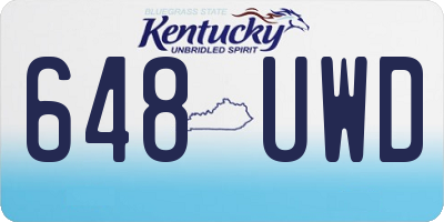 KY license plate 648UWD