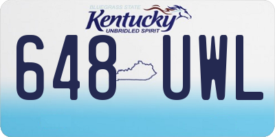 KY license plate 648UWL