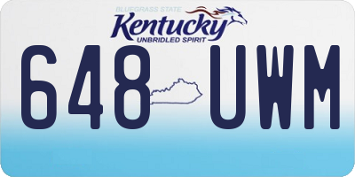 KY license plate 648UWM