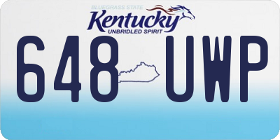 KY license plate 648UWP