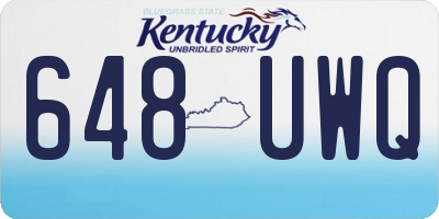KY license plate 648UWQ