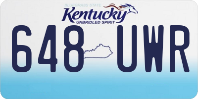 KY license plate 648UWR