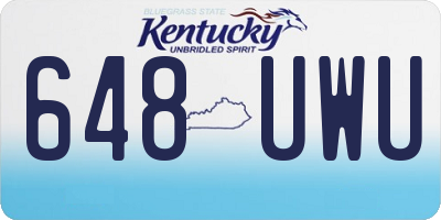 KY license plate 648UWU