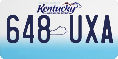 KY license plate 648UXA