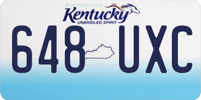 KY license plate 648UXC