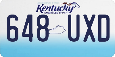 KY license plate 648UXD