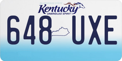 KY license plate 648UXE