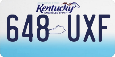 KY license plate 648UXF