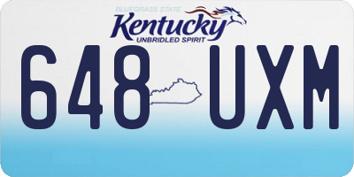 KY license plate 648UXM