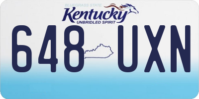 KY license plate 648UXN