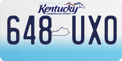 KY license plate 648UXO