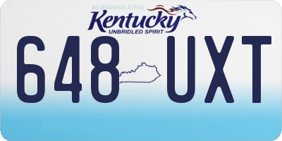 KY license plate 648UXT