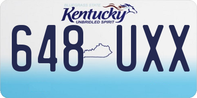 KY license plate 648UXX