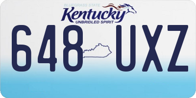 KY license plate 648UXZ