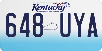 KY license plate 648UYA