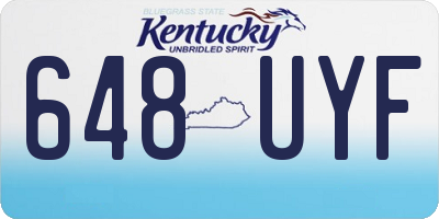 KY license plate 648UYF