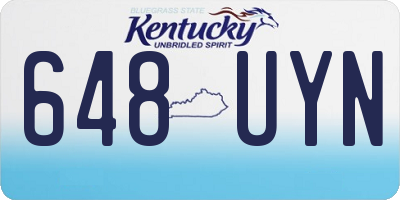 KY license plate 648UYN