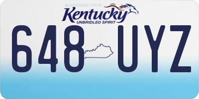 KY license plate 648UYZ