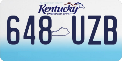 KY license plate 648UZB