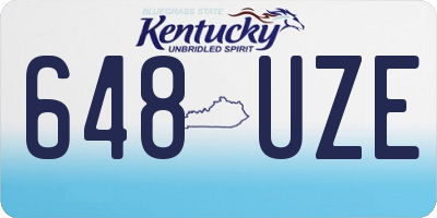 KY license plate 648UZE