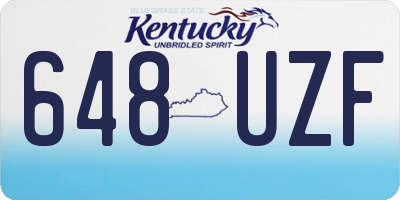 KY license plate 648UZF