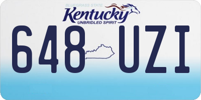 KY license plate 648UZI