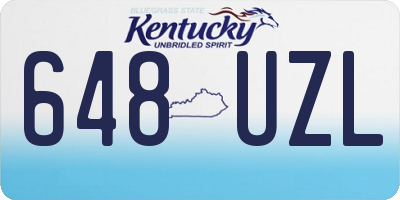 KY license plate 648UZL