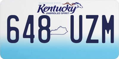 KY license plate 648UZM