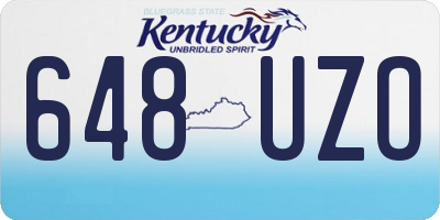 KY license plate 648UZO