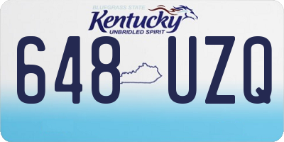 KY license plate 648UZQ
