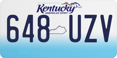 KY license plate 648UZV