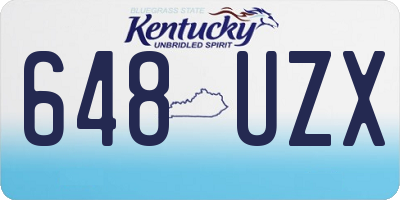 KY license plate 648UZX