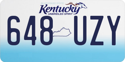 KY license plate 648UZY