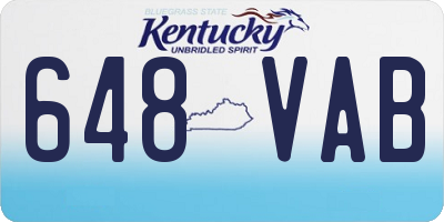 KY license plate 648VAB