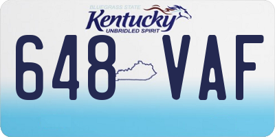 KY license plate 648VAF