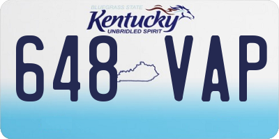 KY license plate 648VAP