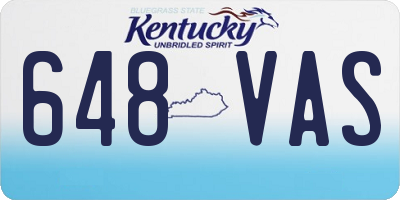 KY license plate 648VAS
